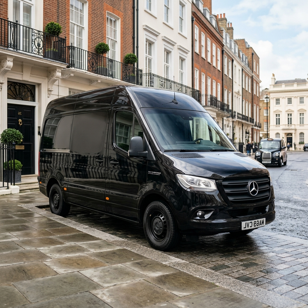Black Key Enterprise courier van handling high-value goods door to door